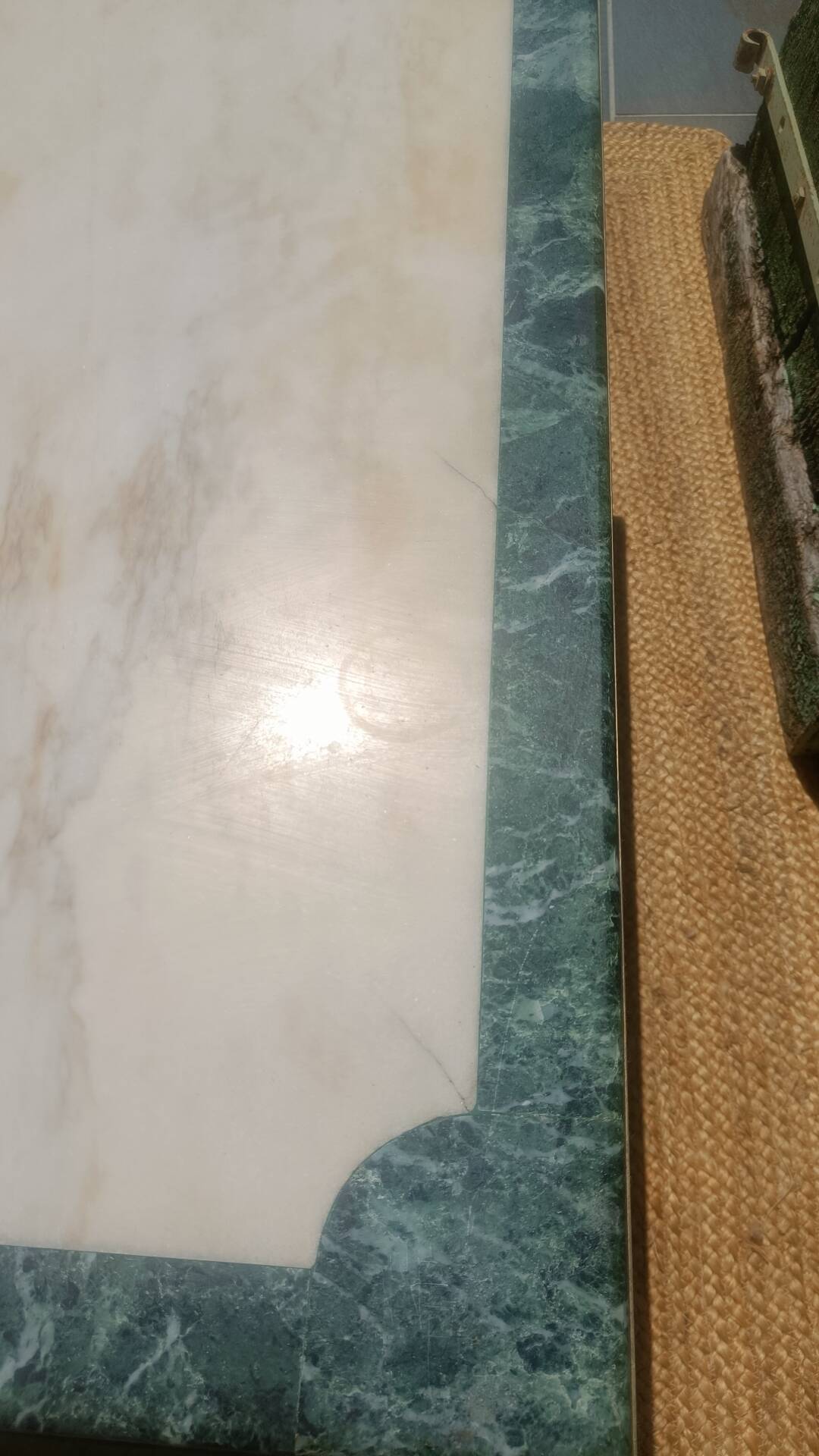 Marble & brass coffee table – Maison Jansen style – 1970s