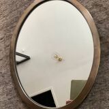 Vintage medallion mirror in solid bronze