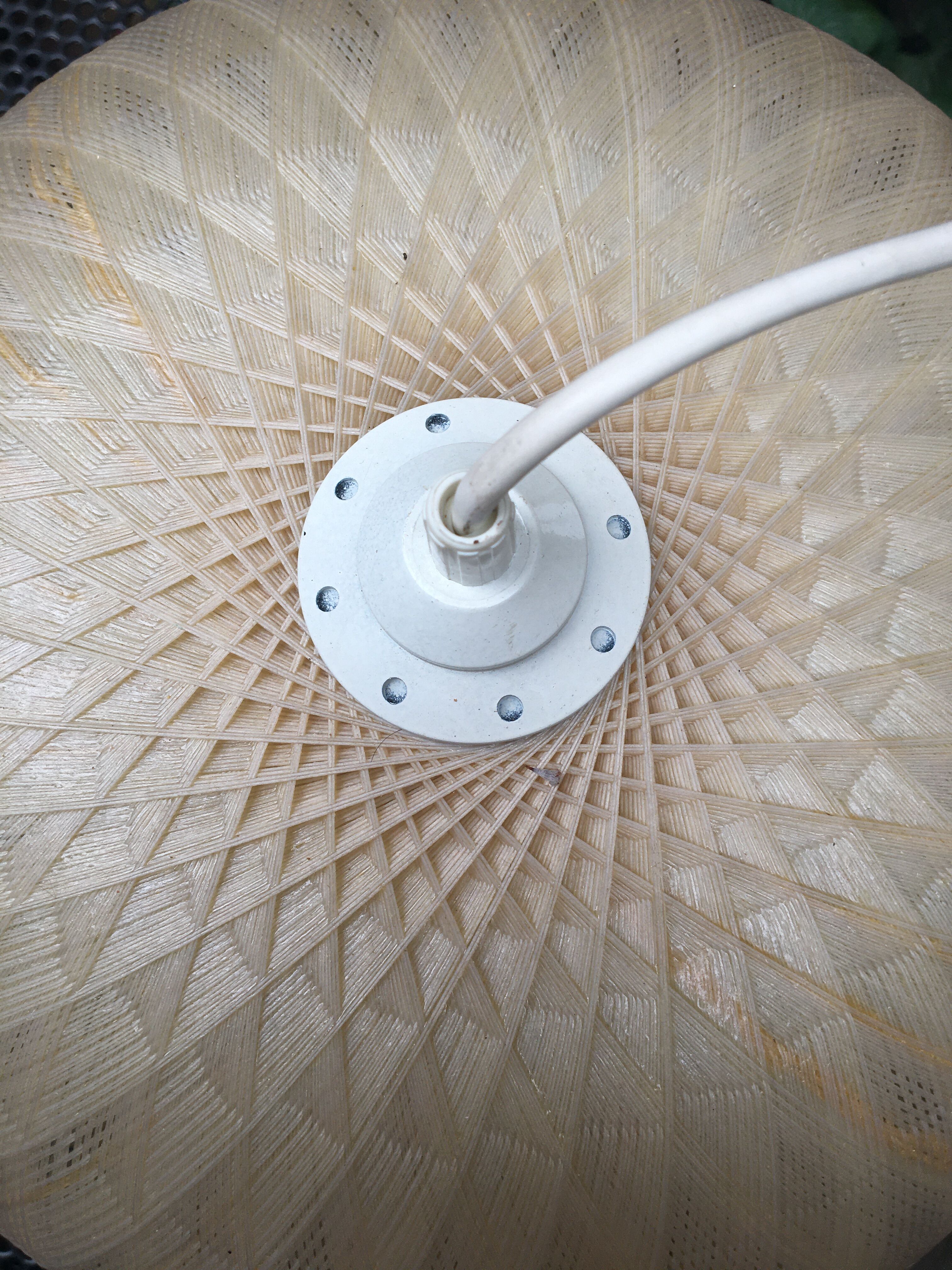 Vintage globe hanging lamp