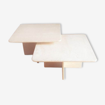 Coffee tables in travertine