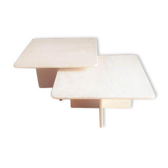 Coffee tables in travertine