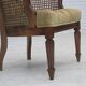 1950s, Danish easy chair, furniture velour, furniture mesh, oak wood.