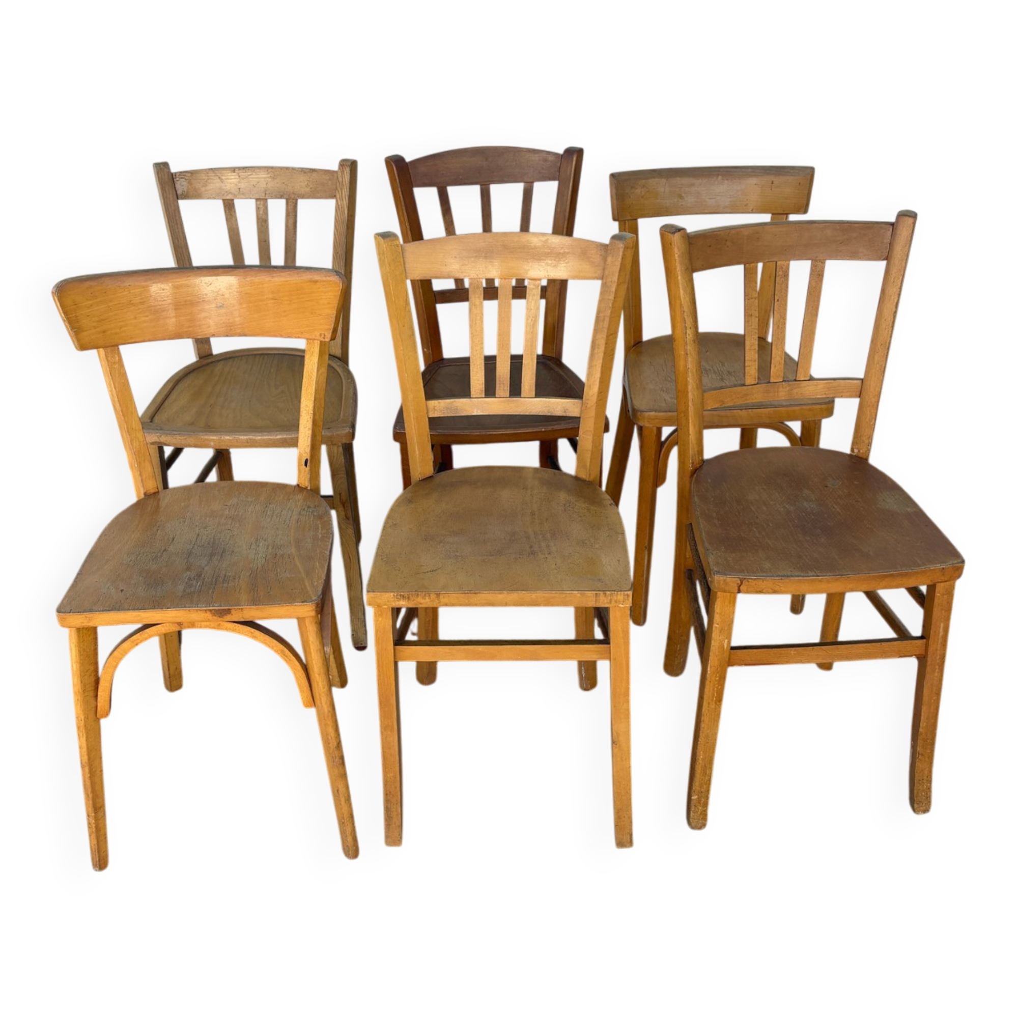 Set of 6 vintage bistro chairs