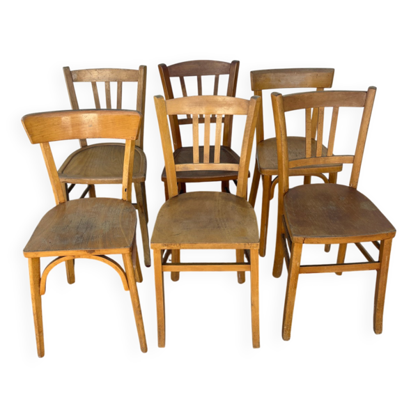 Set de 6 chaises bistrot vintage