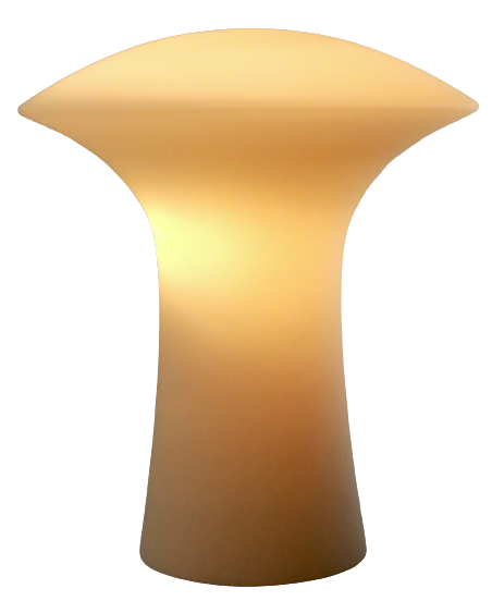 Milk glass mushroom lamp