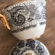 Limoges sugar bowl hand-painted Le Tallec x Rochas Paris vintage 1950s
