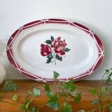 Antique serving dish in Sarreguemines earthenware.