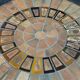 1960s round coffee table Vallauris signed Capron