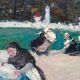 Post-impressionism school - nannies and children to the garden of Luxembourg - Circa 1910