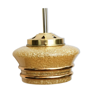 Suspension en verre de - clichy jaune