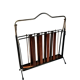 Teak and metal magazine rack 1960