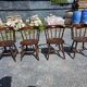 4 fauteuils bistrot style western en hêtre