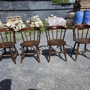 4 western-style bistro chairs in beech wood