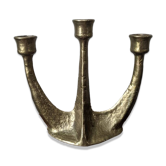 Brass candlestick Gilde Handwerk Scandinavian brutalist decoration