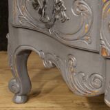 Bureau de pente ou commode scriban en bois laqué esprit Shabby chic époque circa 1920-1930