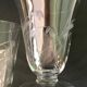 6 wine glasses carved with lily of the valley sprigs