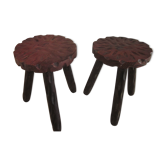 Paire de tabourets anciens
