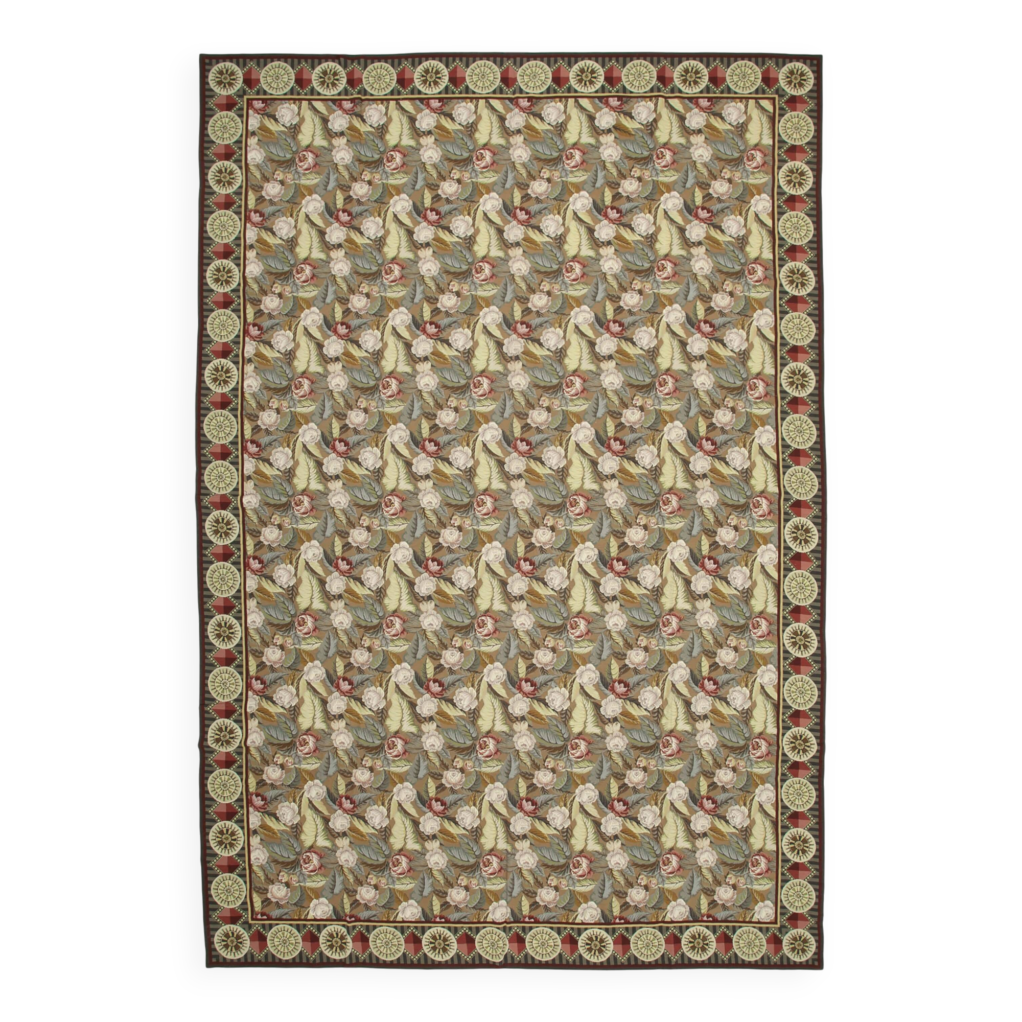 Handmade Vintage Flatweave Needlepoint Kilim 366 cm x 545 cm