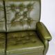 3 pers. sofa in dark green leather with chrome legs from 1970s