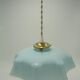 Blue opaline hanging lamp
