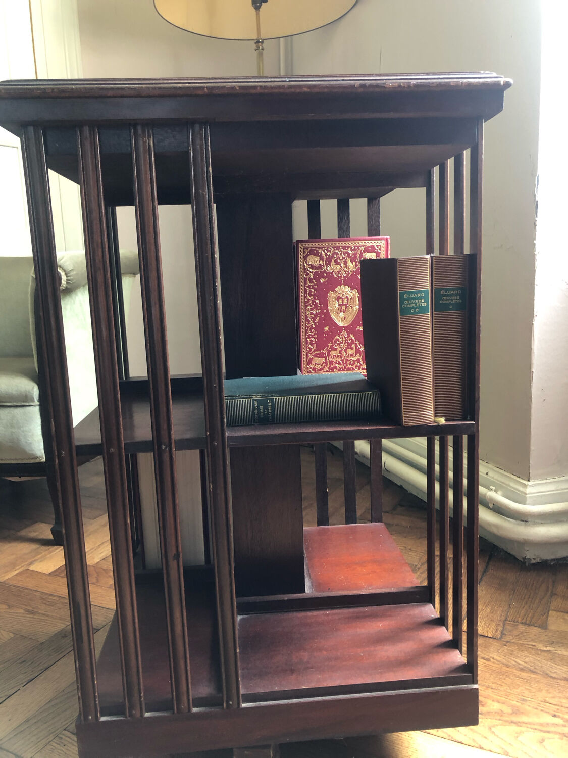 English revolving bookcase