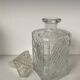 Chiseled glass whiskey decanter