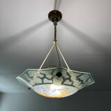 Aurys Loys Lucha enameled glass basin with lily of the valley decoration