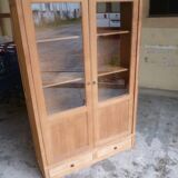 MD bookcase in stripped oak