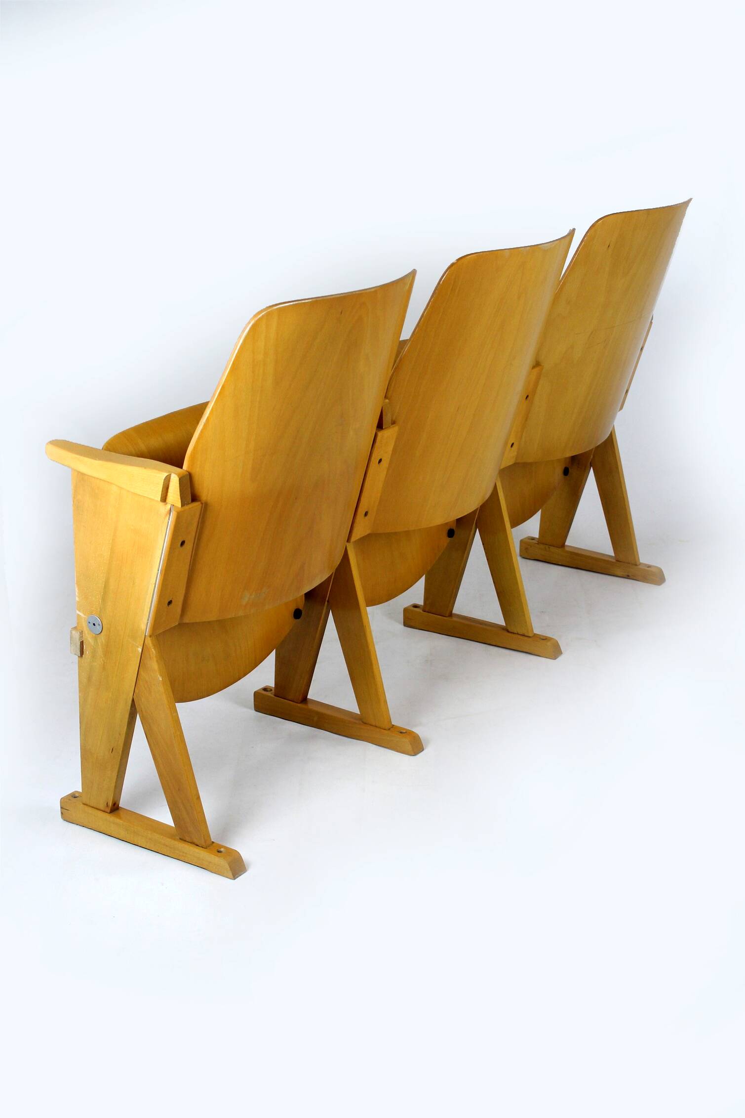 Chaises de cinéma vintage de Ton, années 1960, ensemble de 7