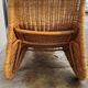 Vintage rattan chaise longue deck chair - 1970s