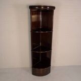 Vintage mahogany corner bookcase 1950's