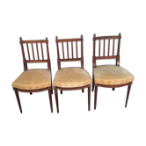 Trois chaises en acajou style Louis XVI