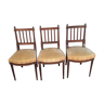 Trois chaises en acajou style Louis XVI