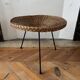 Table basse d’appoint osier 1960 vintage