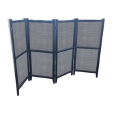 Vintage black folding screen 1970