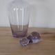 Vintage glass bottle in purple and transparent – Ball stopper – 21 cm