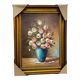 Pink and white flower pot painting