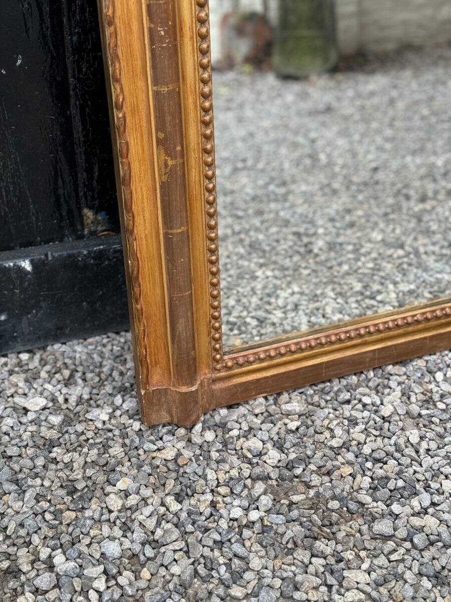 Louis XV style mirror in stuccoed and gilded wood, circa 1880
