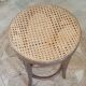 Tabouret bois et cannage