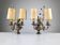 Pair of wall sconces with parrots and leaves