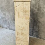 Antique French white flea market cabinet with drawers 83x148 cm