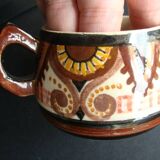 Art Deco cup and saucer P. Fouillen / Quimper