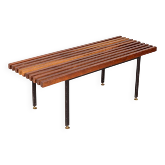 Vintage 60s bench slats in teak wood italian design