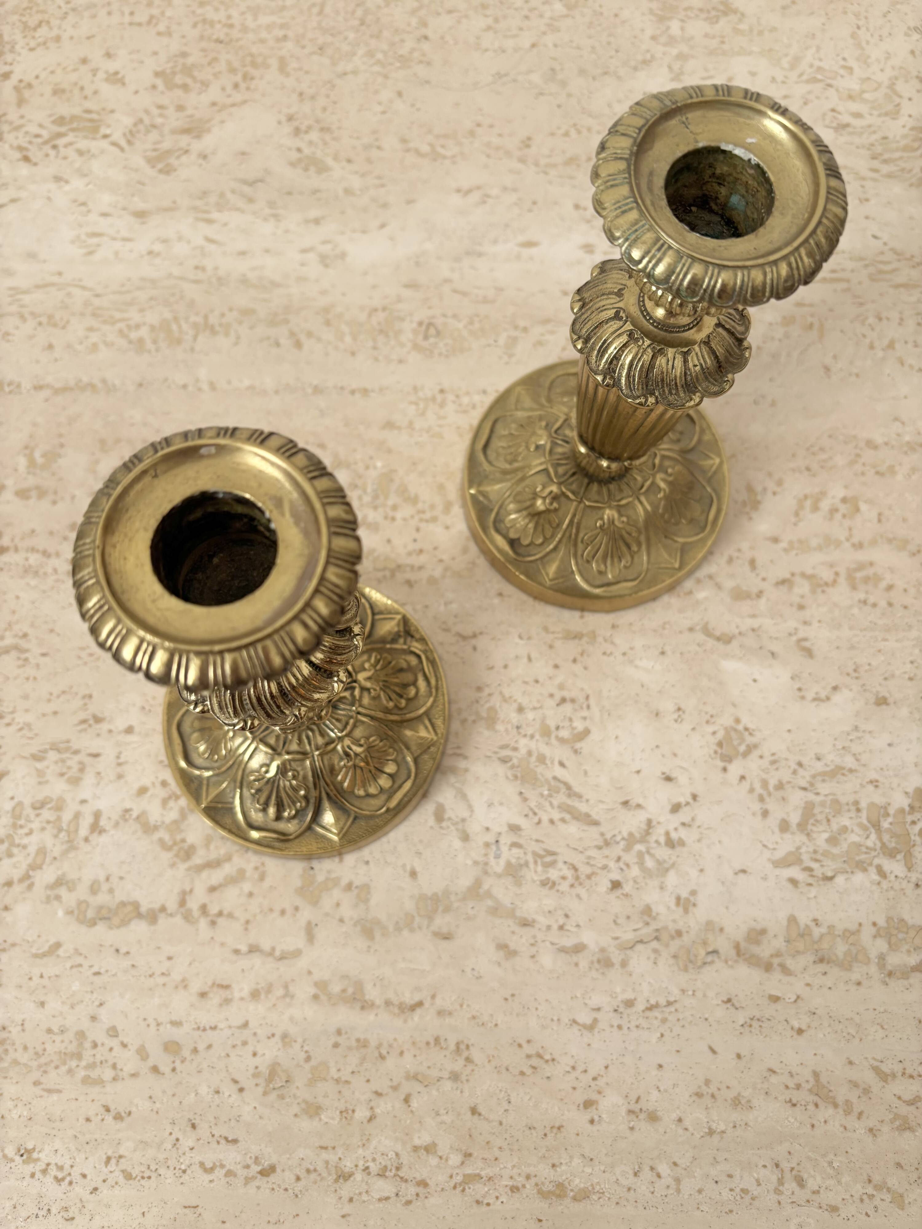 Pair of antique candlesticks