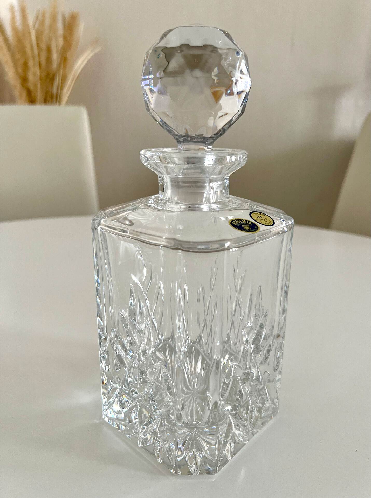 24% PbO crystal whisky carafe – Czech Republic - N