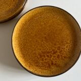 Set of 6 Dieulefit glazed earthenware plates workshop Mourre Milon 1970
