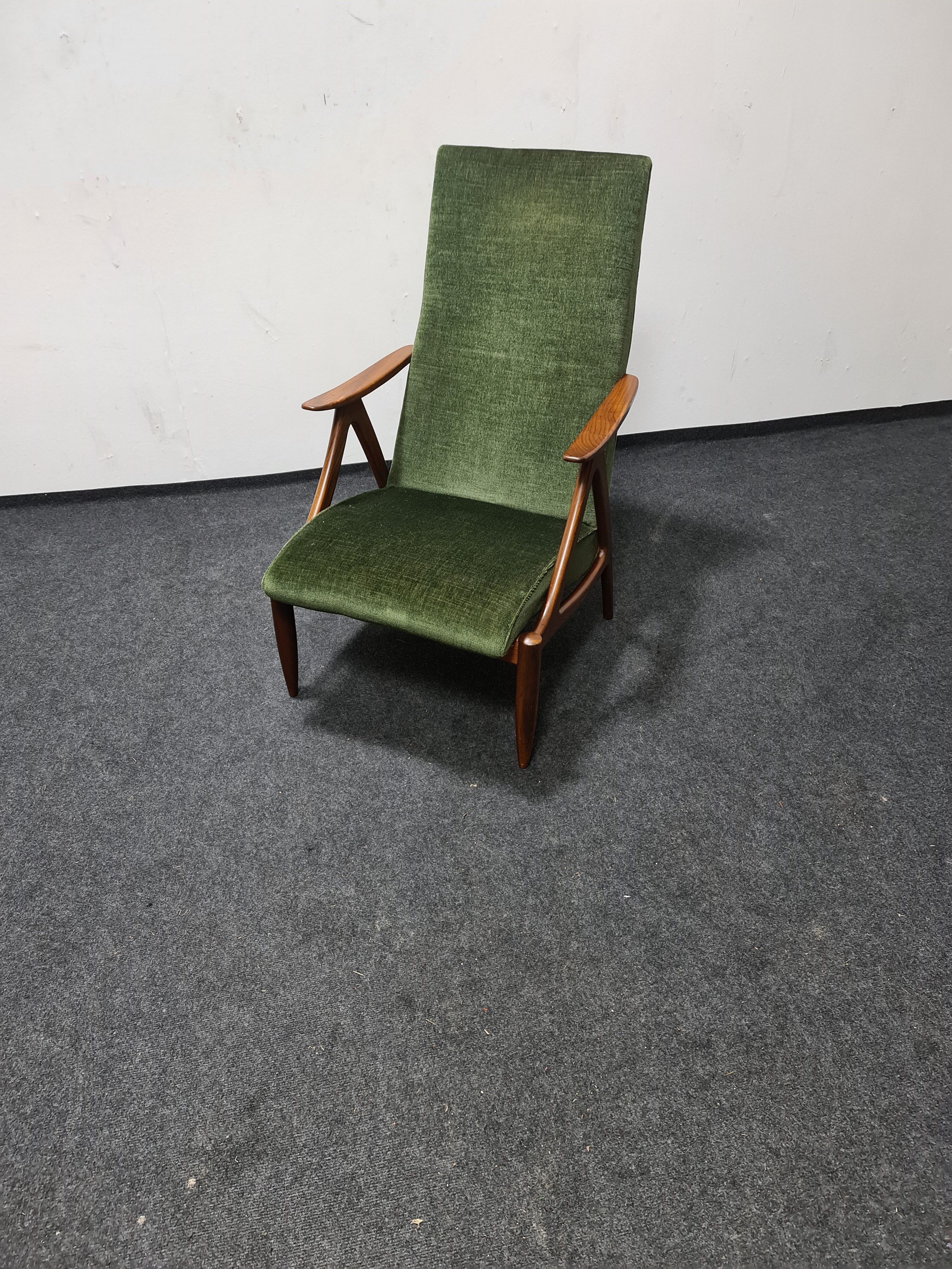 Vintage Dutch design teak armchair