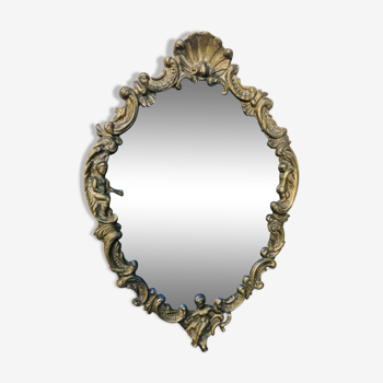 Mirror brass 28x41cm
