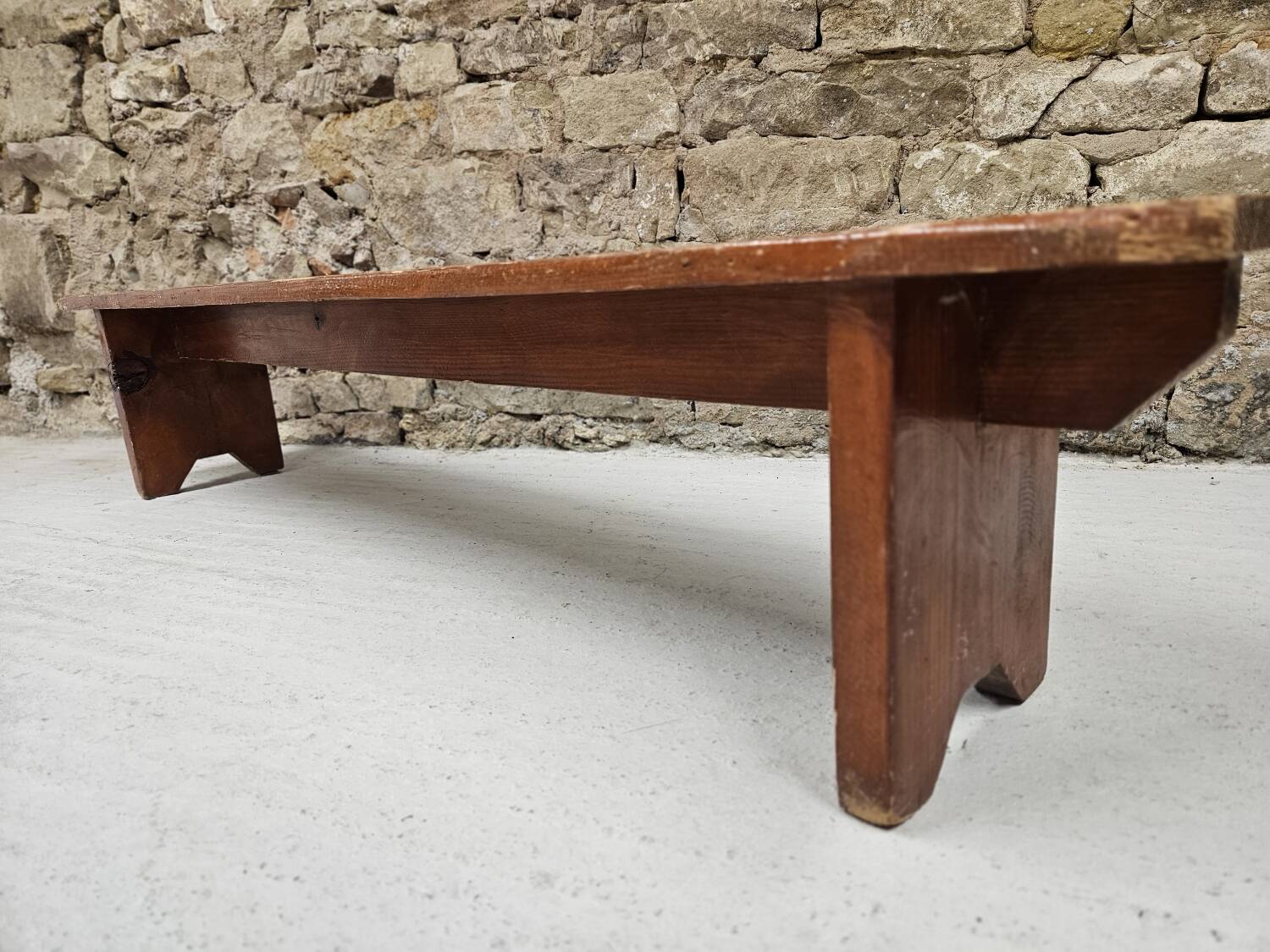 solid pine bench nursery school 1970 vintage