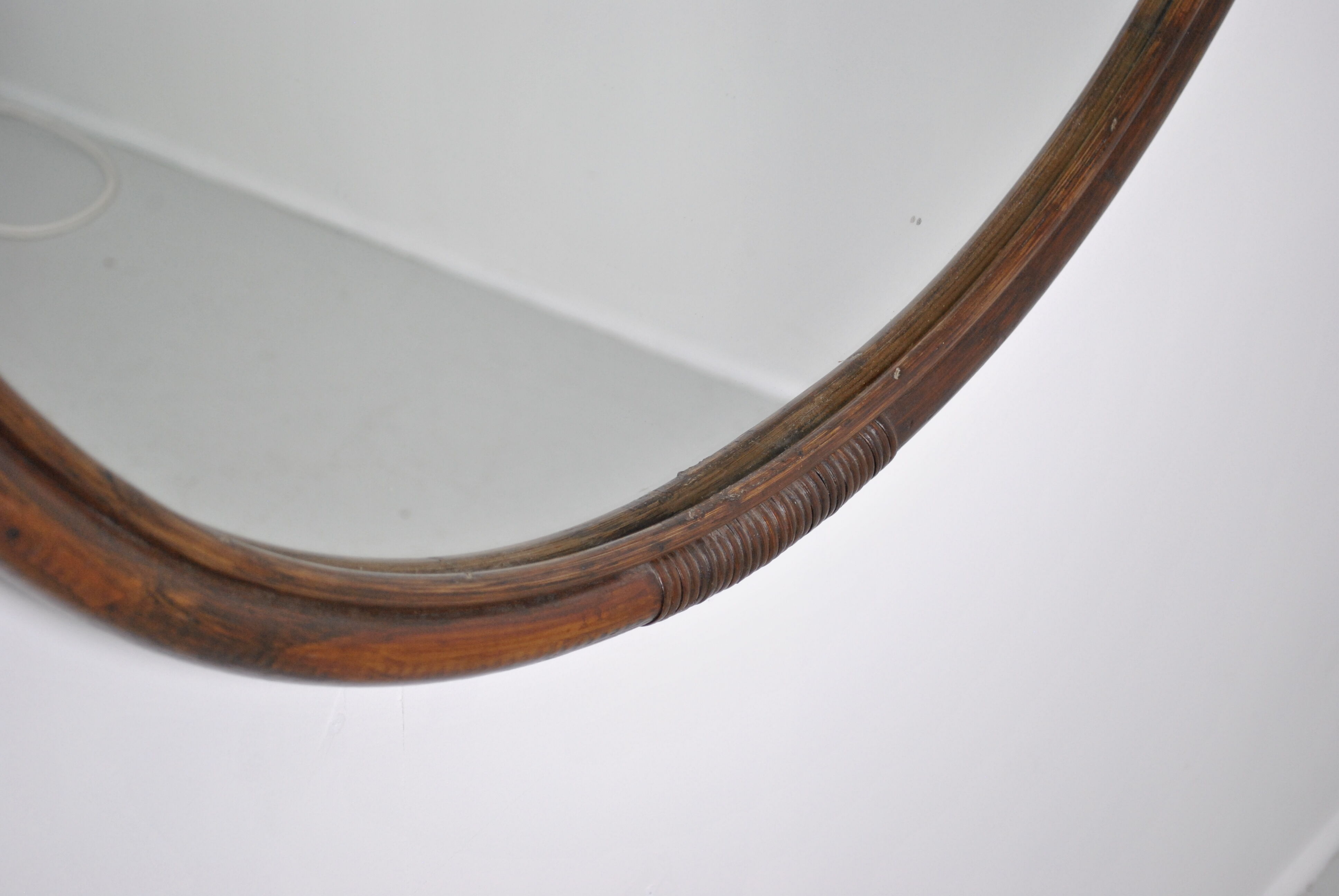 Large rattan mirror 96 cm
